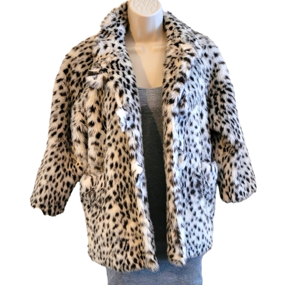 Made in Paris, faux fur Medium 3/4 sleeve jacket - Picture 1 of 6